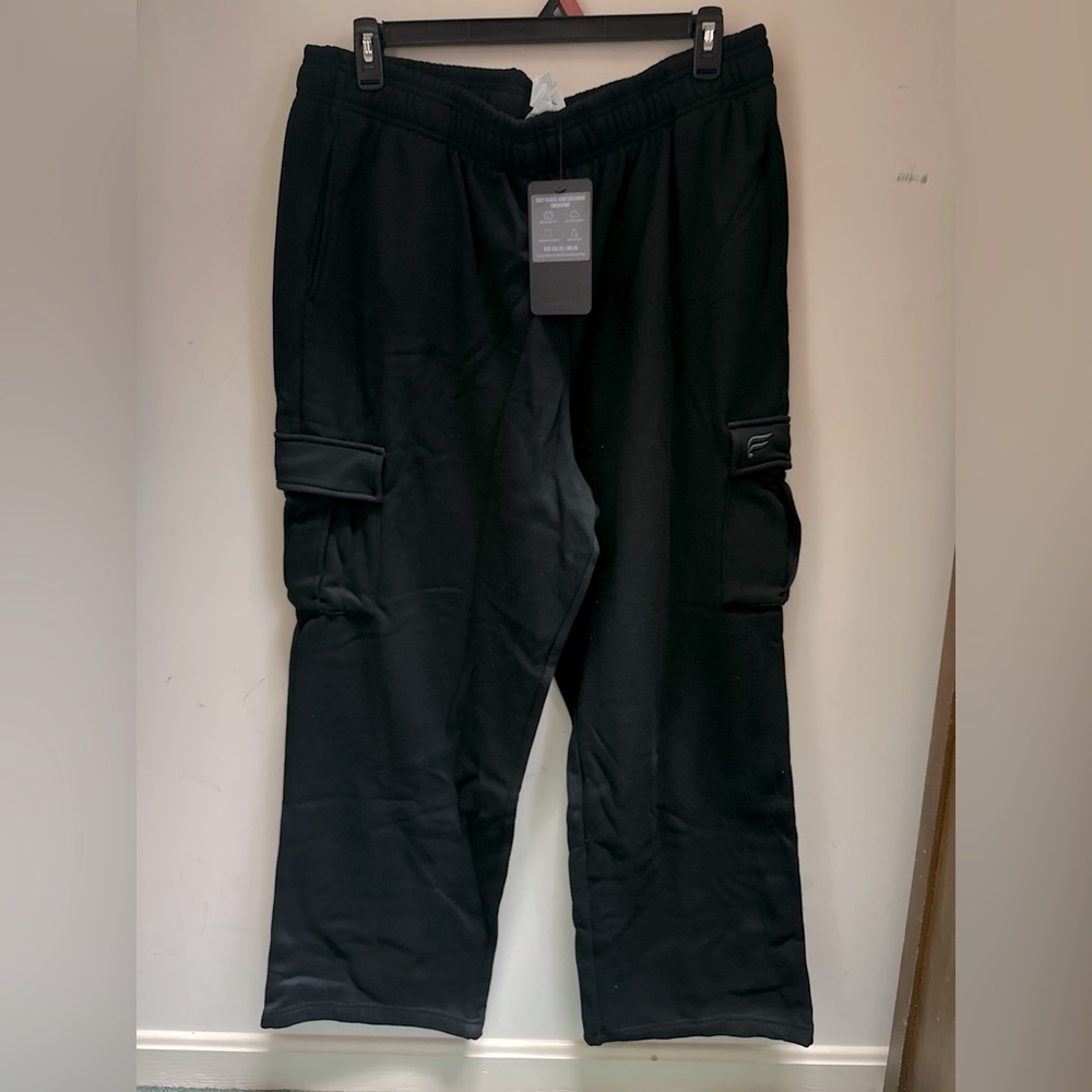 Black fabletics cargo sweatpants